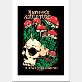 Skull Mushroom Posters and Art